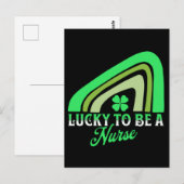 幸運にもナース | St Patrick's Dayナース ポストカード (正面/裏面)