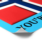 幸運にもノルウェーのポスターのサインになる ポスター (角)