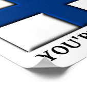 幸運にもフィンランドのポスター看板 ポスター (角)