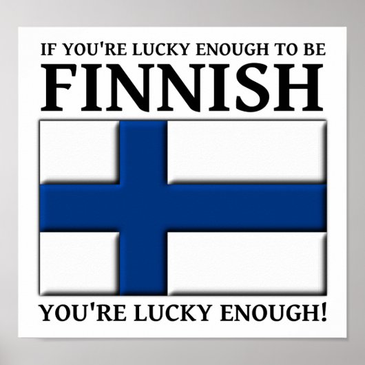 幸運にもフィンランドのポスター看板 ポスター (正面)
