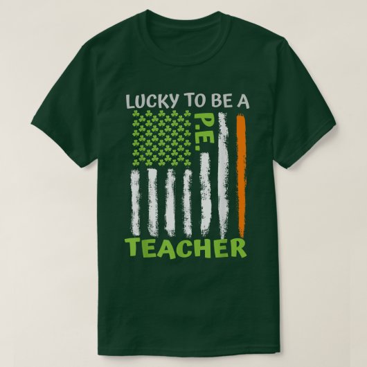 幸運にも体育先生St Patric Tシャツ (デザイン正面)