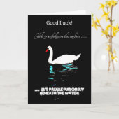 幸運にも優雅な白鳥がグライド カード (黄色い花)