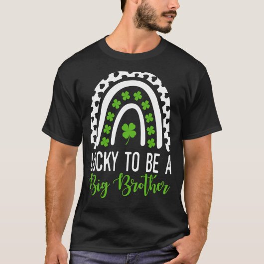 幸運にも兄の聖パトリックの日のジェンダー Tシャツ (正面)
