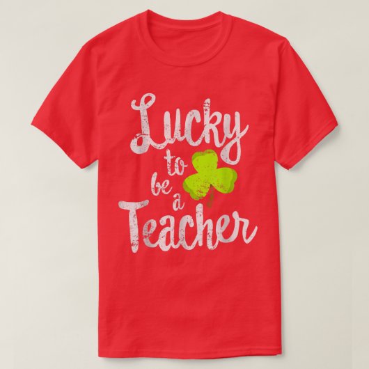 幸運にも先生聖パトリックの日学校 Tシャツ (デザイン正面)