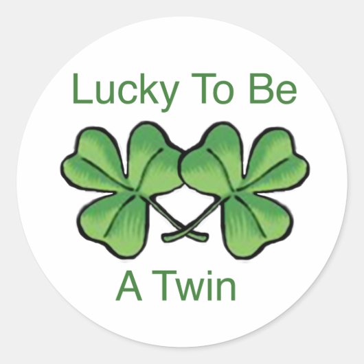 幸運にも双子になる ラウンドシール (正面)