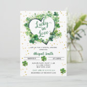 幸運にも愛のブライダルシャワーの招待状 招待状 (スタンド正面)