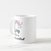 幸運にも歯科助手のマグカップになる コーヒーマグカップ (正面左)