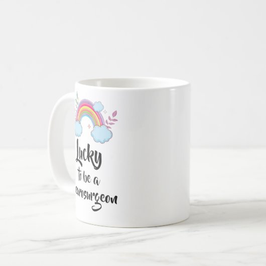 幸運にも神経外科医のマグカップである コーヒーマグカップ (正面左)