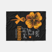 幸運にも私はビート白血病認識度 フリースブランケット (正面(横))