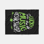 幸運にも音楽の先生 フリースブランケット (正面(横))