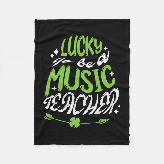 幸運にも音楽の先生 フリースブランケット (正面)