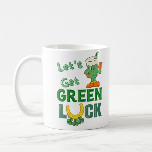 幸運にも コーヒーマグカップ (左)