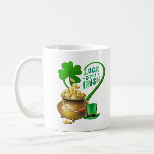 幸運にも コーヒーマグカップ (左)