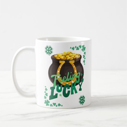 幸運にも コーヒーマグカップ (左)