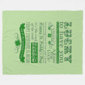 幸運にも フリースブランケット (正面(横))