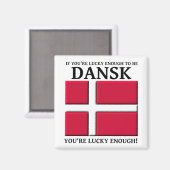 幸運にもDanskデンマークマグネットデザインです マグネット (正面/裏面)