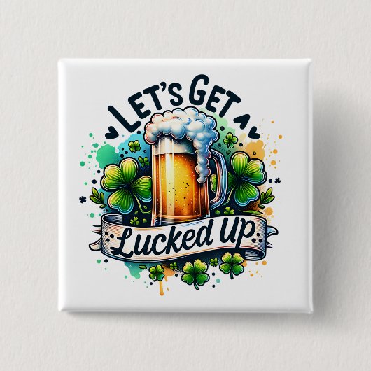 幸運に恵まれよう 缶バッジ (正面)