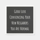 幸運に新しい隣人を説得する君はノーだ スタンダードカクテルナプキン (正面)