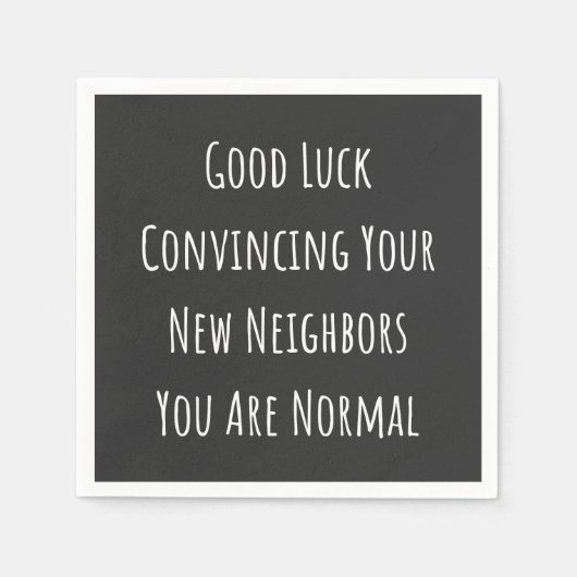 幸運に新しい隣人を説得する君はノーだ スタンダードカクテルナプキン (正面)