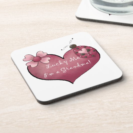 幸運に私はおばあちゃんプレゼント コースター (左側)