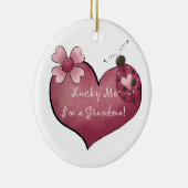 幸運に私はおばあちゃんプレゼント セラミックオーナメント (右)