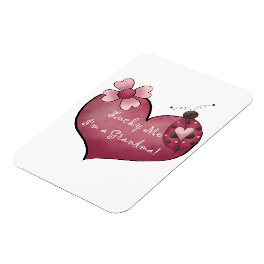 幸運に私はおばあちゃんプレゼント マグネット (左側)