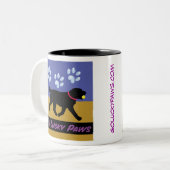 幸運に足のマグは行きます ツートーンマグカップ (正面左)