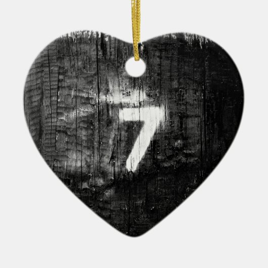 幸運に金が当たる セラミックオーナメント (正面)