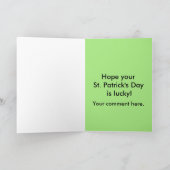 幸運に-セントパトリックのカスタムな日なって下さい カード (内部)