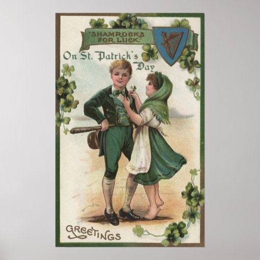 幸運のためのシャムロック ポスター (正面)