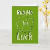 幸運のための私を摩擦して下さい カード (黄色い花)