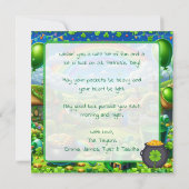 幸運のアイリッシュがあなたとともに！セントパトリックの日 カード (裏面)