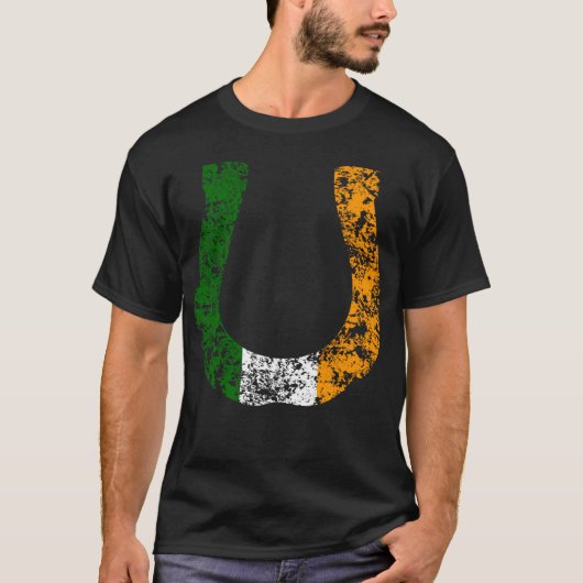 幸運のアイリッシュホースシュー Tシャツ (正面)