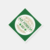 幸運のアイリッシュ セイントパトリックデー スタンダードカクテルナプキン (角)