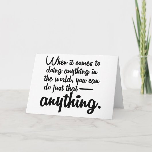 幸運のカードなら何でもできる カード (正面)