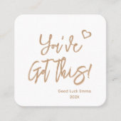 幸運のカード |こパーソナライズされたのカー得ド スクエア名刺 (正面)