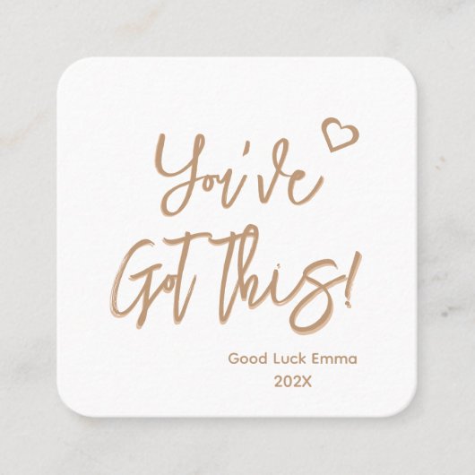 幸運のカード |こパーソナライズされたのカー得ド スクエア名刺 (正面)