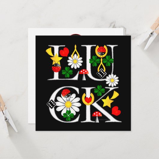 幸運のカード カード (正面/裏面インサイチュ)