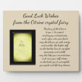 幸運のクリスタルフェアリー フォトプラーク (正面)