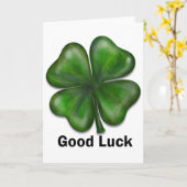 幸運のクローバー カード (黄色い花)