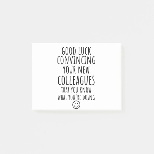 幸運のコピーが新しい同僚を説得 ポストイット (正面)