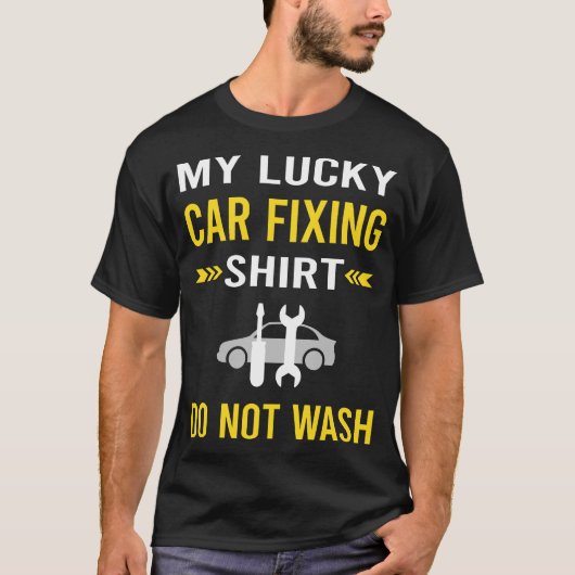 幸運のシャツ 車の修理 Tシャツ (正面)