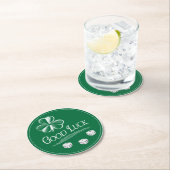 幸運のシャムロックのBunco 3月のテーマ ラウンドペーパーコースター (インサイチュ)