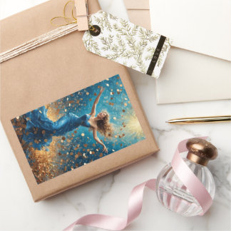 幸運のシャワー 長方形シール