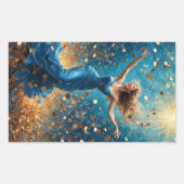 幸運のシャワー 長方形シール (正面)