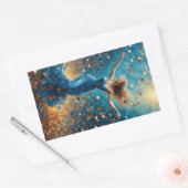 幸運のシャワー 長方形シール (封筒)