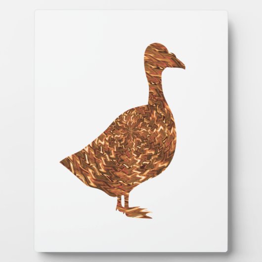 幸運のシンボル：ゴールデンガチョウが1つを所有 フォトプラーク (正面)