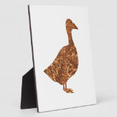 幸運のシンボル：ゴールデンガチョウが1つを所有 フォトプラーク (側面)