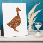 幸運のシンボル：ゴールデンガチョウが1つを所有 フォトプラーク (側面)