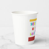 幸運のチャームおめでとうメッセージ黄色 紙コップ (右)